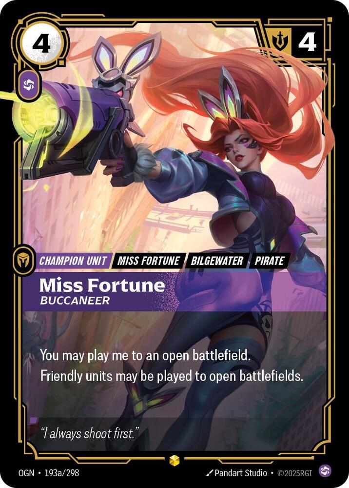 Miss Fortune - Buccaneer (193a/298 - Alternate) [Riftbound TCG: Origins]