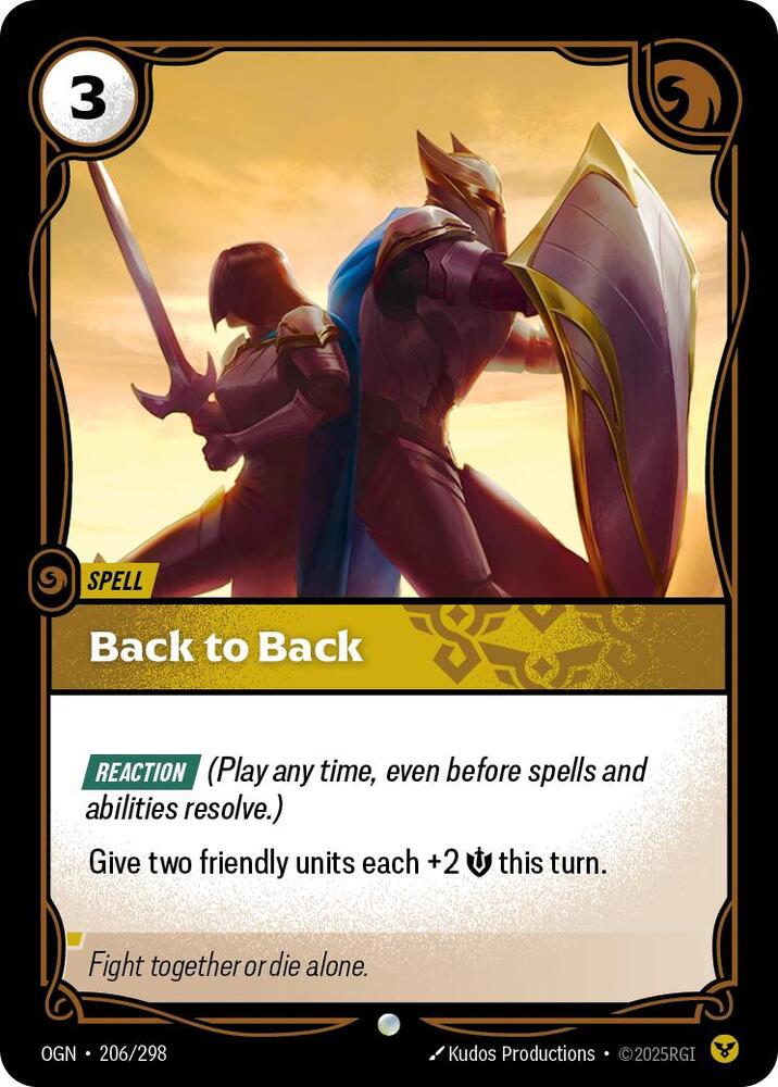 Back to Back (206/298 - Common) [Riftbound TCG: Origins]