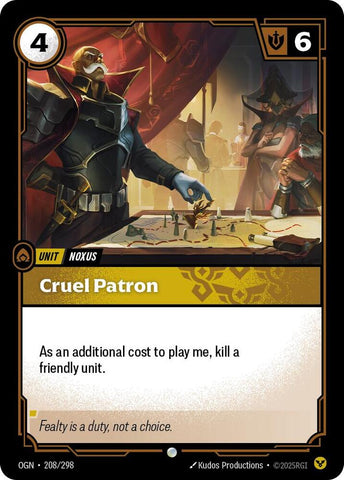 Cruel Patron (208/298 - Common) [Riftbound TCG: Origins]