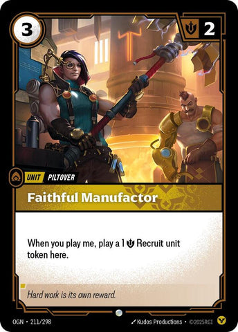 Faithful Manufactor (211/298 - Common) [Riftbound TCG: Origins]
