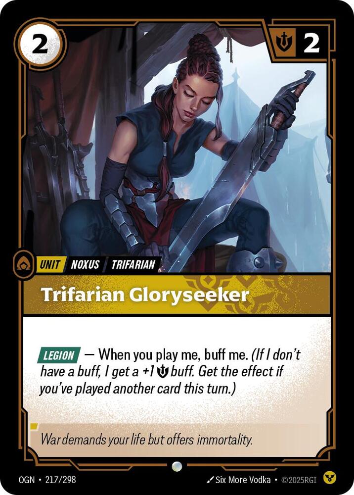 Trifarian Gloryseeker (217/298 - Common) [Riftbound TCG: Origins]