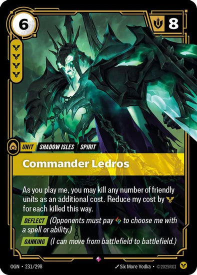 Commander Ledros (231/298 - Rare) [Riftbound TCG: Origins]