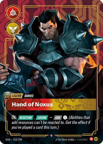Darius - Hand of Noxus (253/298 - Rare) [Riftbound TCG: Origins]