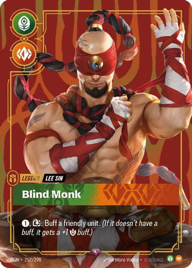 Lee Sin - Blind Monk (257/298 - Rare) [Riftbound TCG: Origins]