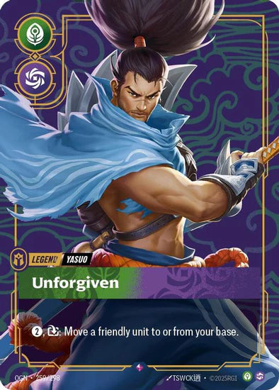 Yasuo - Unforgiven (259/298 - Rare) [Riftbound TCG: Origins]