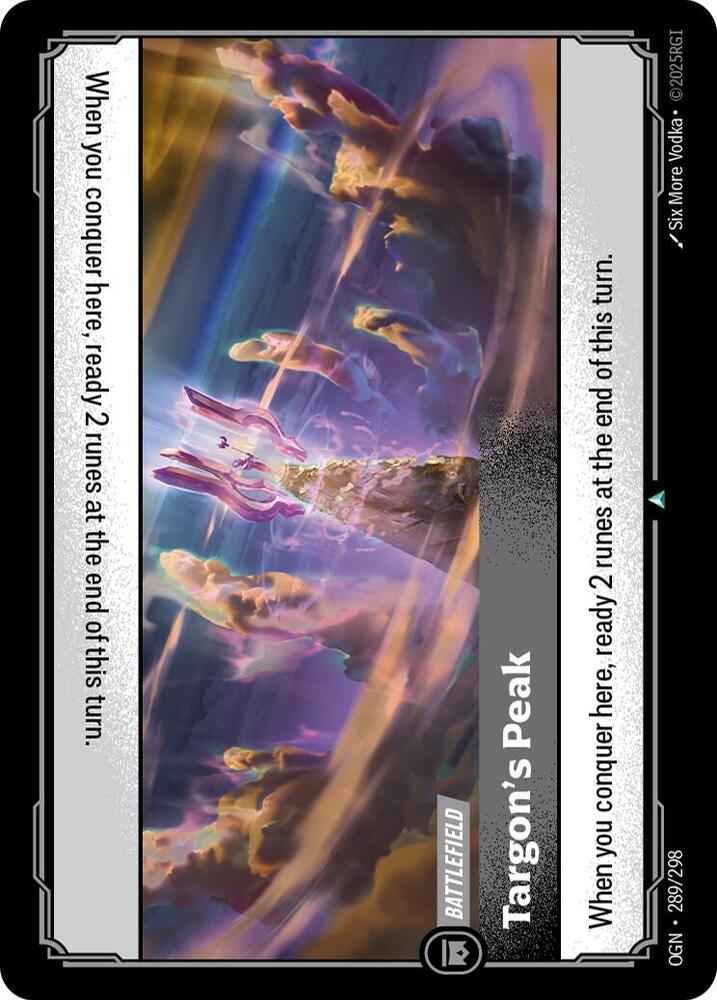 Targon's Peak (289/298 - Uncommon) [Riftbound TCG: Origins]