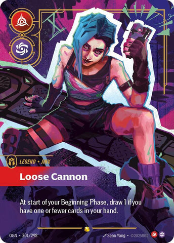 Jinx - Loose Cannon (301/298 - Overnumbered) [Riftbound TCG: Origins]