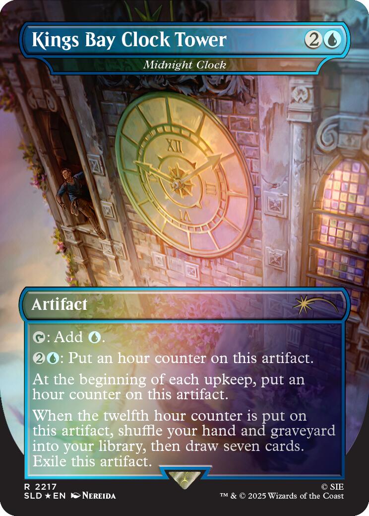 Kings Bay Clock Tower - Midnight Clock (Rainbow Foil) [Secret Lair Drop Series]