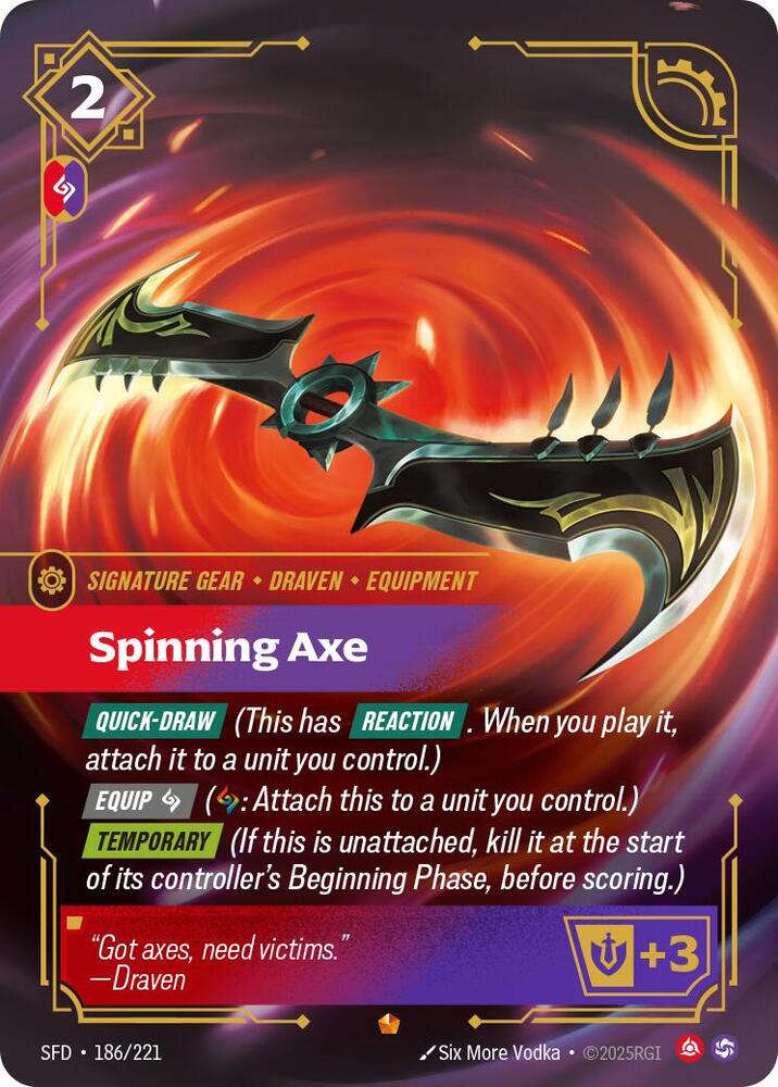 Spinning Axe (186/221 - Epic) [Riftbound TCG: Spiritforged]
