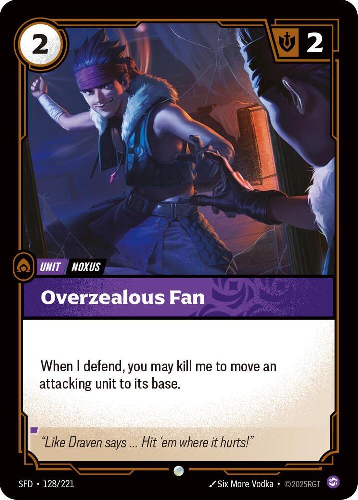 Overzealous Fan (128/221 - Common) [Riftbound TCG: Spiritforged]
