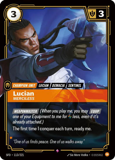 Lucian - Merciless (113/221 - Rare) [Riftbound TCG: Spiritforged]