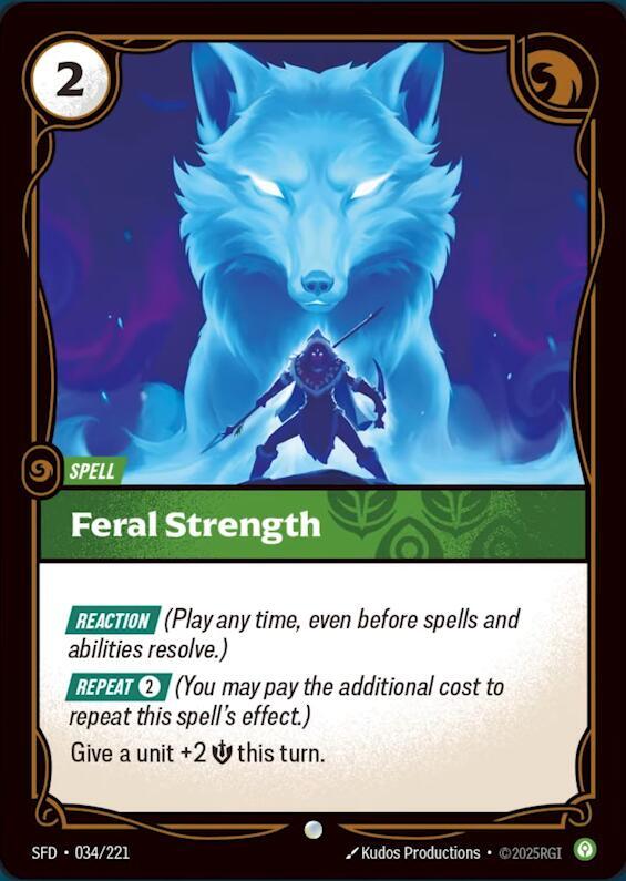 Feral Strength (034/221 - Common) [Riftbound TCG: Spiritforged]