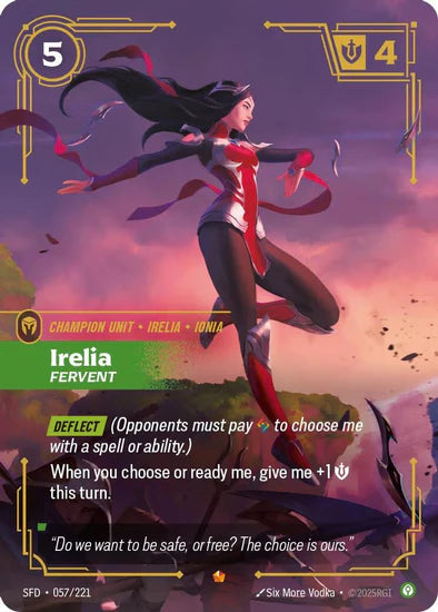 Irelia - Fervent (057/221 - Epic) [Riftbound TCG: Spiritforged]