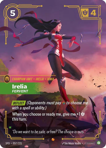 Irelia - Fervent (057/221 - Epic) [Riftbound TCG: Spiritforged]