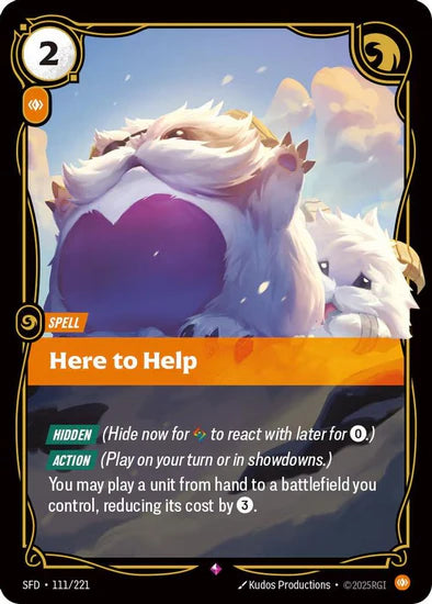 Here to Help (111/221 - Rare) [Riftbound TCG: Spiritforged]