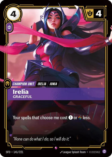 Irelia - Graceful (141/221 - Rare) [Riftbound TCG: Spiritforged]