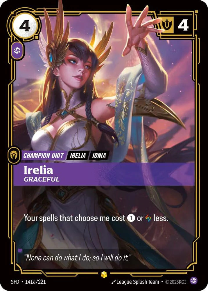 Irelia - Graceful (141a/221 - Alternate) [Riftbound TCG: Spiritforged]