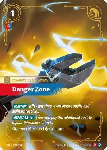 Danger Zone (182/221 - Epic) [Riftbound TCG: Spiritforged]