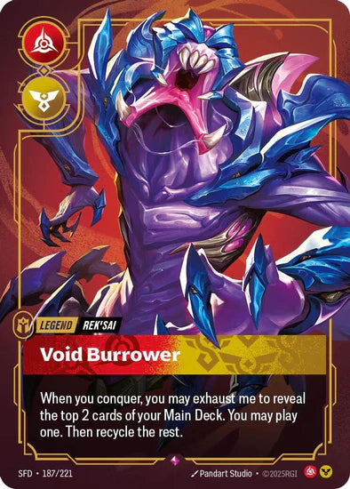 Rek'Sai - Void Burrower (187/221 - Rare) [Riftbound TCG: Spiritforged]