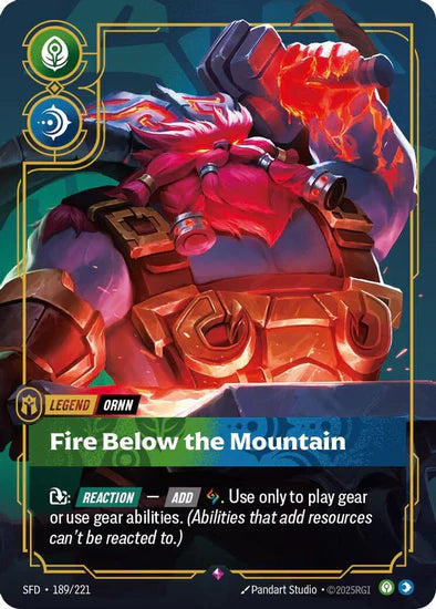 Orn - Fire Below the Mountain (189/221 - Rare) [Riftbound TCG: Spiritforged]