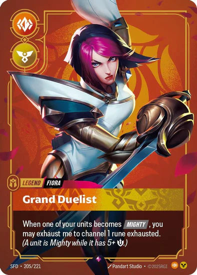 Fiora - Grand Duelist (205/221 - Rare) [Riftbound TCG: Spiritforged]