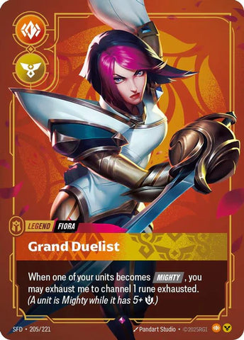 Fiora - Grand Duelist (205/221 - Rare) [Riftbound TCG: Spiritforged]