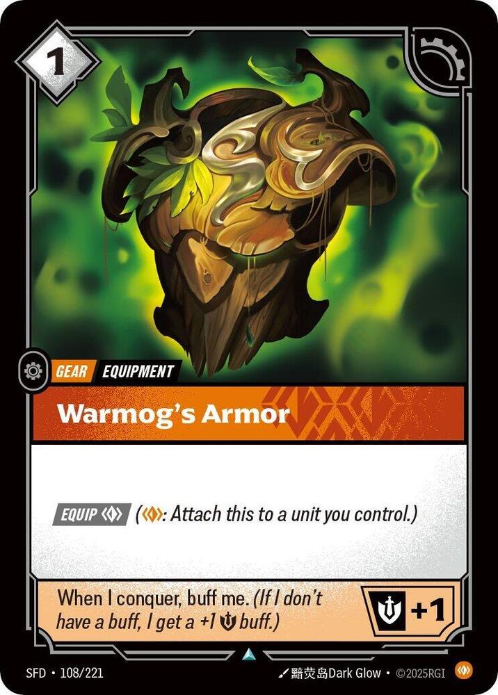 Warmog's Armor (108/221 - Uncommon) [Riftbound TCG: Spiritforged]