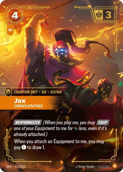 Jax - Unrelenting (119/221 - Epic) [Riftbound TCG: Spiritforged]