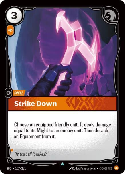 Strike Down (107/221 - Uncommon) [Riftbound TCG: Spiritforged]
