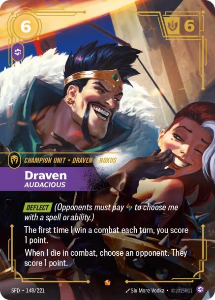 Draven - Audacious (148/221 - Epic) [Riftbound TCG: Spiritforged]