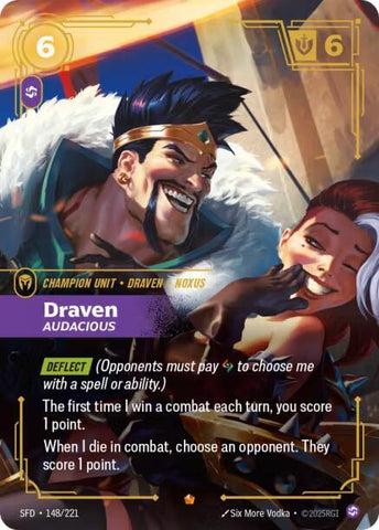 Draven - Audacious (148/221 - Epic) [Riftbound TCG: Spiritforged]