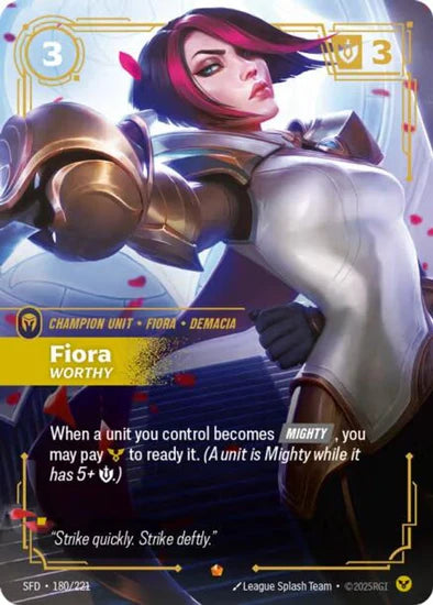Fiora - Worthy (180/221 - Epic) [Riftbound TCG: Spiritforged]