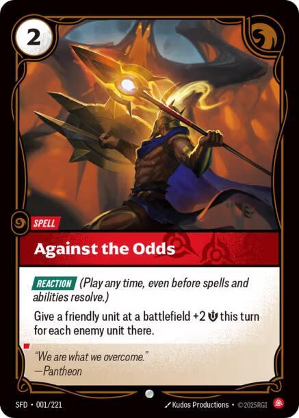 Against the Odds (001/221 - Common) [Riftbound TCG: Spiritforged]