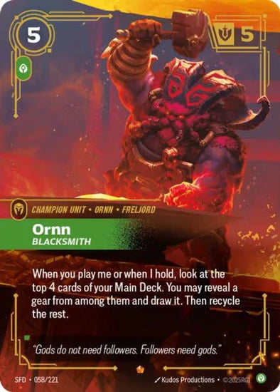 Ornn - Blacksmith (058/221 - Epic) [Riftbound TCG: Spiritforged]