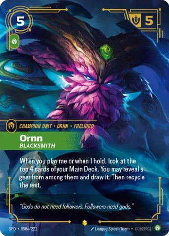 Ornn - Blacksmith (058a/221 - Alternate) [Riftbound TCG: Spiritforged]