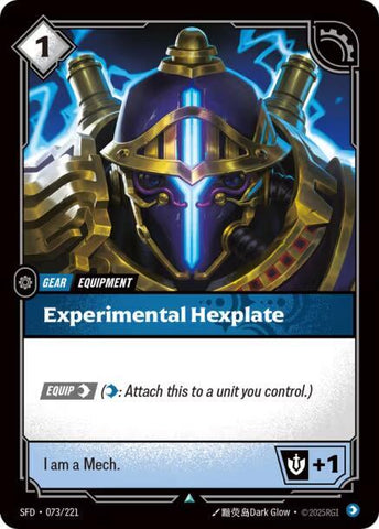 Experimental Hexplate (073/221 - Uncommon) [Riftbound TCG: Spiritforged]