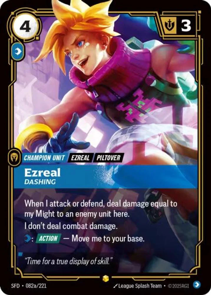 Ezreal - Dashing (082a/221 - Alternate) [Riftbound TCG: Spiritforged]