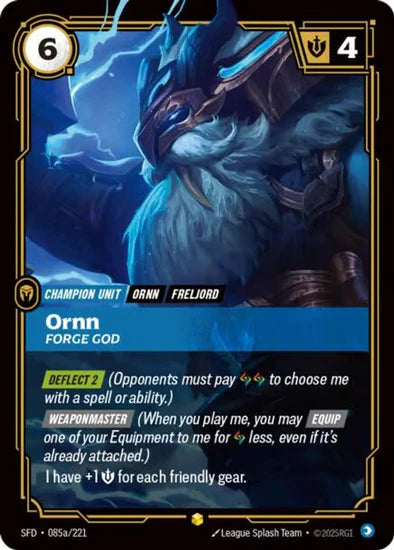 Ornn - Forge God (085a/221 - Alternate) [Riftbound TCG: Spiritforged]