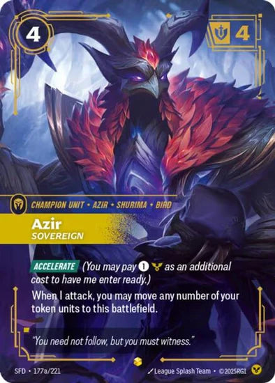 Azir - Sovereign (177a/221 - Alternate) [Riftbound TCG: Spiritforged]