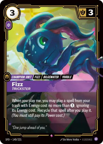 Fizz - Trickster (140/221 - Rare) [Riftbound TCG: Spiritforged]