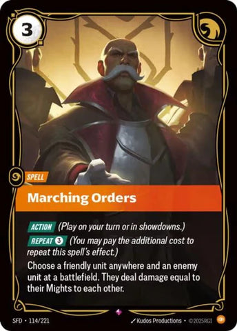 Marching Orders (114/221 - Rare) [Riftbound TCG: Spiritforged]