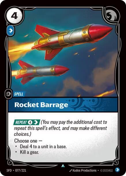 Rocket Barrage (077/221 - Uncommon) [Riftbound TCG: Spiritforged]