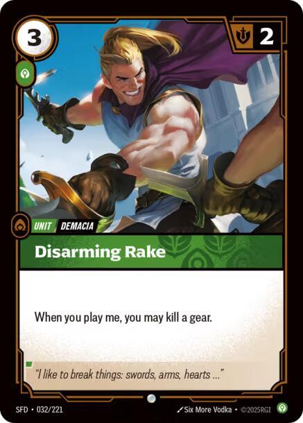 Disarming Rake (032/221 - Common) [Riftbound TCG: Spiritforged]