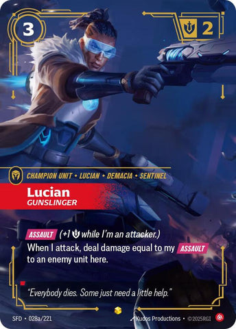 Lucian - Gunslinger (028a/221 - Alternate) [Riftbound TCG: Spiritforged]