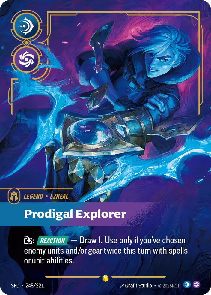 Ezreal - Prodigal Explorer (248/221 - Overnumbered) [Riftbound TCG: Spiritforged]