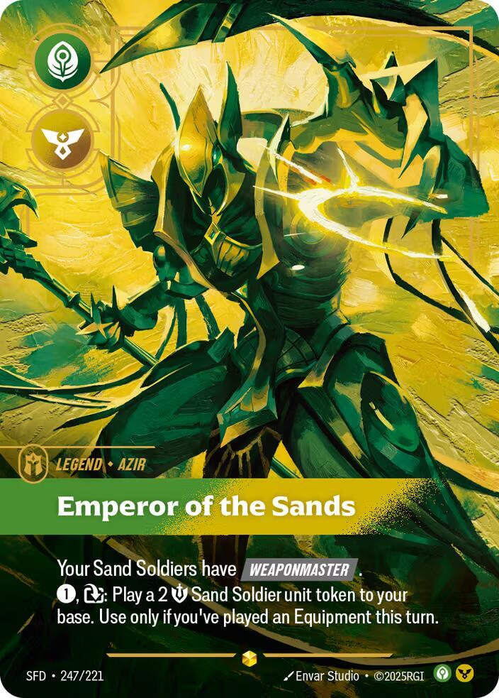 Azir - Emperor of the Sands (247/221 - Overnumbered) [Riftbound TCG: Spiritforged]