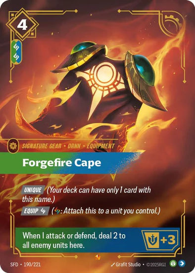 Forgefire Cape (190/221 - Epic) [Riftbound TCG: Spiritforged]