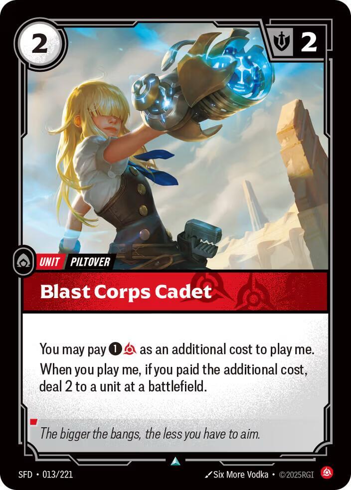 Blast Corps Cadet (013/221 - Uncommon) [Riftbound TCG: Spiritforged]