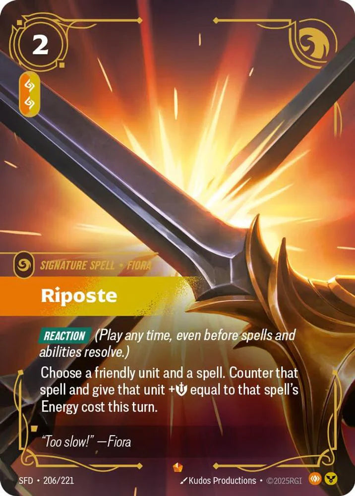 Riposte (206/221 - Epic) [Riftbound TCG: Spiritforged]