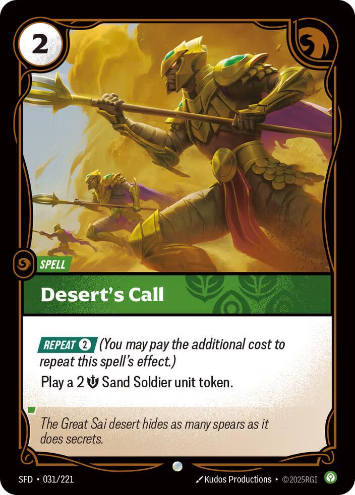 Desert's Call (031/221 - Common) [Riftbound TCG: Spiritforged]